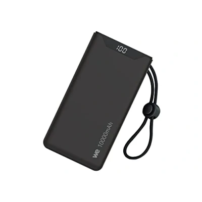 Image de WE Batterie de secours, Power Bank, 10 000 mAh, PD 18W 1 port USB A, C pour chargement simultané Noir Neuf