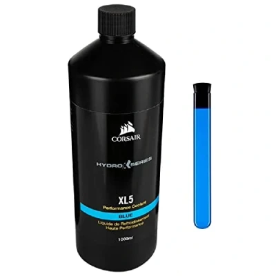 Image de Corsair Hydro X Series, XL5 Liquide de Refroidissement Performance, 1L (Couleur translucide éclatante, Durable Refroidissement, Inhibiteurs Corrosion et Bactéries) Bleu
