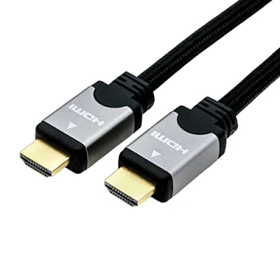 Image de Roline High Speed HDMI avec câble Ethernet (M) pour 10 m double blindage Noir argent