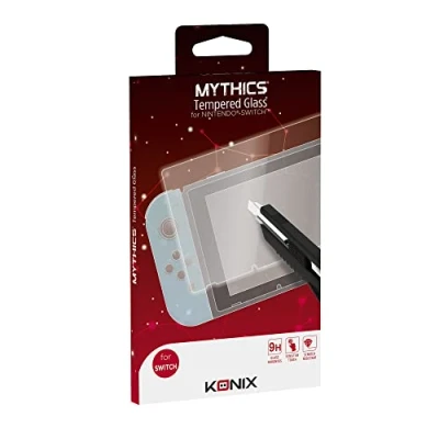 Image de Konix Mythics Protection d&#039;écran verre trempé pour consoles Nintendo Switch et Lite Indice de dureté 9 h 100% transparent