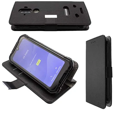 Image de caseroxx Coque pour Doogee S58 Pro, Bookstyle Case Étui de Protection Antichoc Smartphone (Coque Coloris Noir)