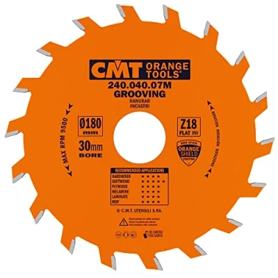 Image de CMT Orange Tools 240.040.07M Lame de scie circulaire à rainer 180 x 4 30 mm Z18