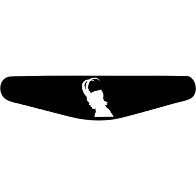 Image de Autocollant pour barre lumineuse de manette PlayStation PS4 Motif au choix Loki (schwarz) noir