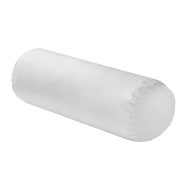 Image de sleepling 197134 Oreiller en Plumes 100% Coton Coussin pour canapé Traversin Rouleau Lavable à 60 C Certifié Ökotex 100 et Downpass Fabriqué UE 15 x 40 cm, Blanc