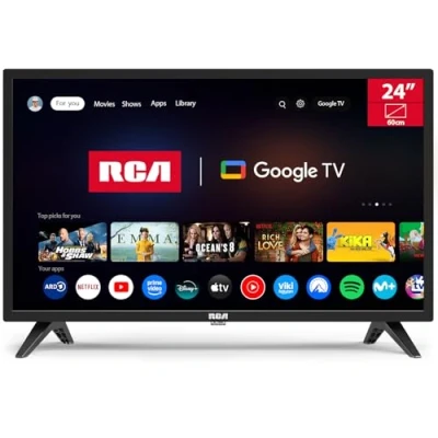 Image de RCA Smart TV 24 Pouces (60 cm), Google HD LED WiFi Connectée Téléviseurs avec Triple Tuner, VIDAA Remote App, Molotov, Netflix, Prime Video, Disney+, Youtube, 2025
