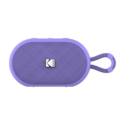 Image de Kodak Enceinte Portable Sans Fil PWS 2284 Étanche IPX7, Bluetooth, 6W RMS, TWS Stéréo, Batterie 1500mAh, Autonomie 10 12h, Fonction Mains Libres, Sangle Silicone, Câble Type C Inclus Violet Neuf