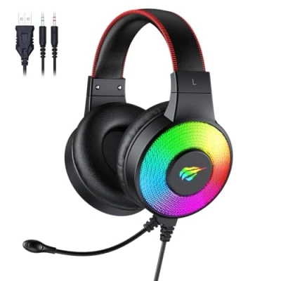 Image de Havit H2013D écouteur/casque Avec fil Arceau Jouer USB Type A Noir Neuf