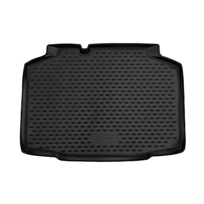 Image de Element Tapis de Coffre Bac Protection Antiderapant en Caoutchouc sur Mesure Skoda Kamiq 2019 , Noir