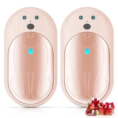Image de Chauffe Main Rechargeable, Lepwings 2 Pack Chaufferette Électrique Reutilisable, 20 Heures de Chauffage Continu avec 3 Modes, Batterie 6000 mAh, Cadeaux d&#039;hiver pour Hommes et Femmes Rose