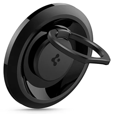 Image de Spigen O Mag Anneau Téléphone Magnétique pour MagSafe, 360 Rotation, Poignées Compatible avec Modèles iPhone 16 Pro Max, Pro, 16, Plus, 15, 14, 13 et 12 Le Noir