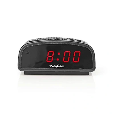 Image de Nedis Réveil numérique P antenne LED de 0,6 Pouces Fu, Noir