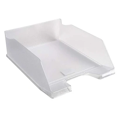 Image de Exacompta Réf. 11523D 1 corbeille à courrier COMBO MAXI dimensions 34,7 x 25,5 10,3 cm pour documents au format A+ couleur cristal capacité 750 feuilles