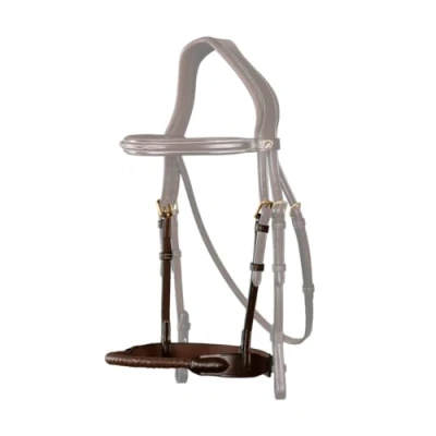 Image de Muserolle cheval recouverte de cuir Dy’on