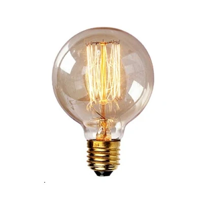 Image de Hntoolight Ampoule Edison vintage E27 220 V 40 W à filament G80 Blanc chaud (27003000 K)