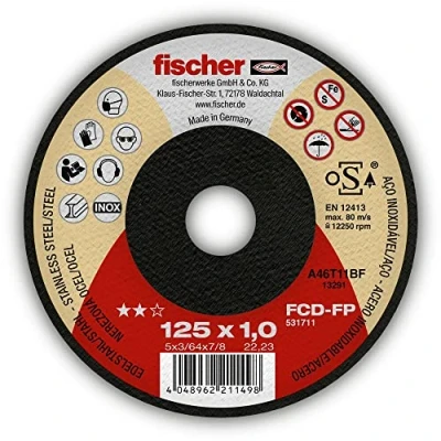 Image de Disque de meuleuse decoupe Fischer 531715 a tronconner FP 1,9/230 plat en acier inoxydable