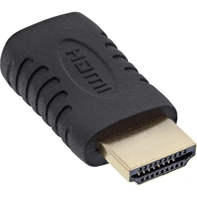 Image de Adaptateur HDMI InLine vers Mini Contacts dorés Noir Conversion de signal