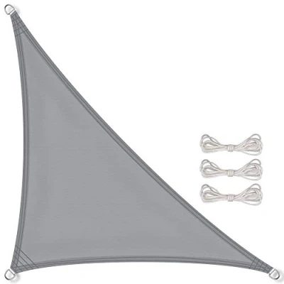 Image de CelinaSun Voile d&#039;ombragePare Soleil Jardin Balcon Polyester PES Hydrofuge Triangle 2,5 x 3,5 m Gris Clair