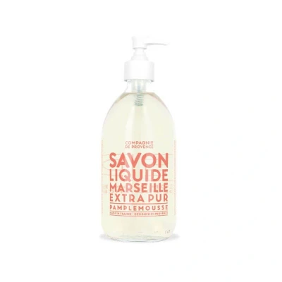 Image de La Compagnie de Provence Savon Liquide Marseille 495ml Parfum Pamplemousse Rose Flacon en Verre Pour Corps et Mains Made in France