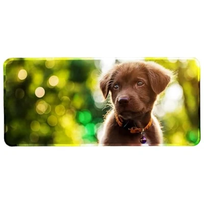 Image de Silent Monsters Tapis de Souris XXL (900 x 400 mm) Mouse Pad Grand, Motif Petit Chiot Chien, approprié pour Bureau et Gaming