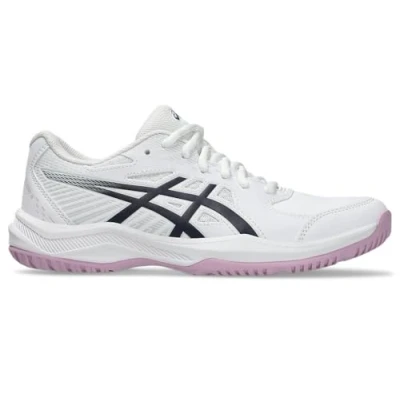 Image de Asics Court Slide 4 Chaussures de tennis toutes surfaces, Femme, Taille: 40.5, White/indigo fog Imitation cuir/textile