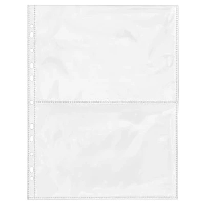 Image de Ideen mit Herz Lot de 50 pochettes transparentes, pour le classement, perforées, conforme à la norme DIN A4, dotées 2 compartiments 22 x 15 cm chacun (format A5)