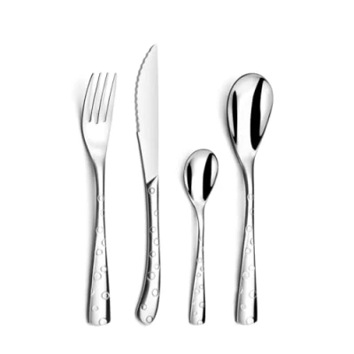Image de Amefa 245600AF20C40 Flocon Couverts de table/coffret 6 personnes Acier Inoxydable/Couvert Monobloc Finition Brillante 13,7 x 7 26,5 cm