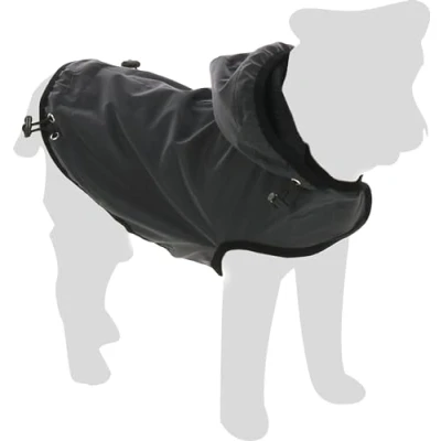 Image de Flamingo Manteau Luza Gris pour Chien 35 cm Lavable Résistant aux éclaboussures avec Une Capuche et Ouverture réglable la Laisse A:35cm B:34 40cm C:52 58cm