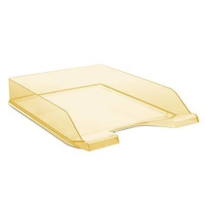 Image de DONAU Lot de 6 corbeilles à courrier Standard Format A4 Moderne et empilables Transparent pour Bureau