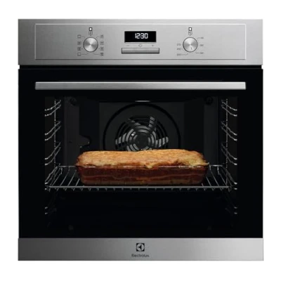 Image de Electrolux EOH3H54X Four électrique à convection, multifonction, Grill intégré, série 300, 7 fonctions, cuisson plusieurs niveaux, nettoyage AquaClean, 72 L de capacité, inox anti traces doigts,