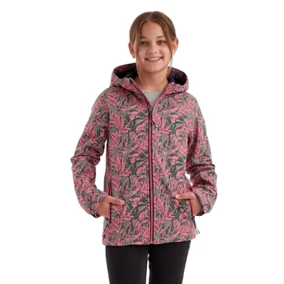 Image de killtec Fille Veste softshell/veste outdoor avec capuche Mädchen Softshelljacke Print, light moss, 140, 43200 000