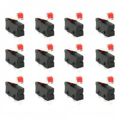 Image de CESFONJER 12 pcs 250V 5A SPDT 1NO 1NC levier de rouleau charnière momentanée Micro commutateurs 3 broches
