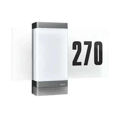 Image de STEiNEL Applique LED extérieure L 270 Digi SC, avec détecteur de mouvement 180, numéro maison éclairé intelligent, utilisable via une application