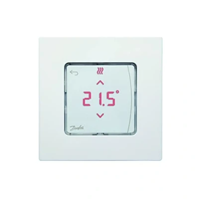 Image de Danfoss 088U1015 Display Thermostats d&#039;ambiance en saillie Icon Ecran Digital, 230V, pour Le Chauffage par Sol hydraulique et d&#039;autres Applications avec des Moteurs, Blanc