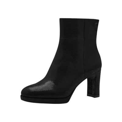 Image de Tamaris Bottines à talons hauts, Femme, Taille: 36, Black struct. Textile