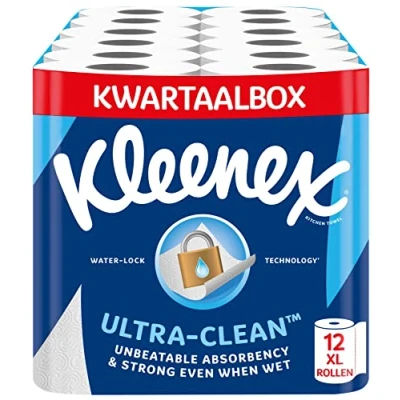 Image de Kleenex® essuie tout Ultra Clean™ 12 Maxi XL tout, absorption et résistance inégalées Emballage 100% recyclable