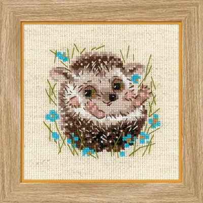 Image de Riolis 1753 Kit de broderie au point croix en coton Motif petit hibou Multicolore 1313 cm