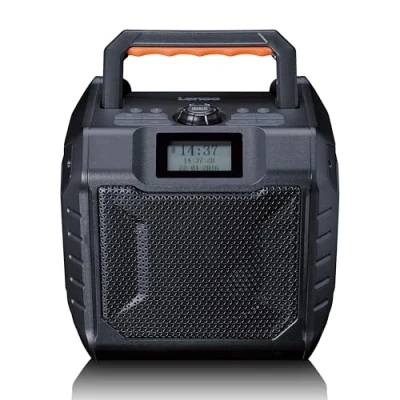 Image de Lenco ODR 160BK Radio Dab+/FM, Haut Parleur Bluetooth, Antichoc et étanche, Lecteur de Carte SD, AUX in, 35 W RMS, autonomie la Batterie 20 Heures, Fonction Charge USB