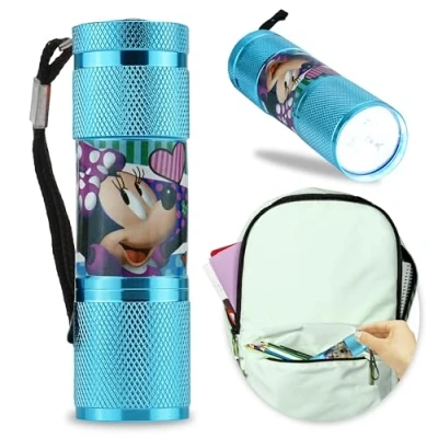 Image de Lampe de poche Minnie Mouse en aluminium, j&#039;ai cette torche LED, veilleuse résistante à l&#039;eau 8,7 cm pour le camping, la randonnée plein air, partir 3 ans Économie d&#039;énergie