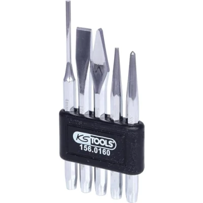 Image de KS TOOLS 156.0160 Ciseau + kit de poinçons Acier chrome vanadium sans poignée