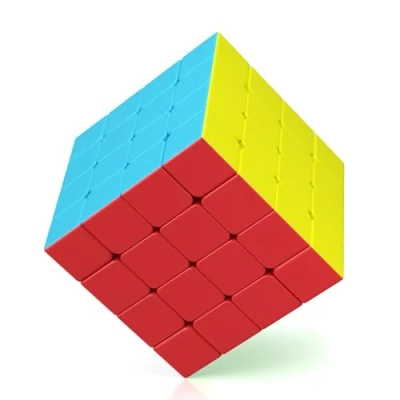 Image de ROXENDA Cube de Vitesse 4X4 Speed Cube, Stickerless Magique Facile à Tourner et Lisser Speedcube Tourne Plus Vite Que l&#039;original (4x4x4)