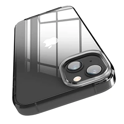 Image de elago Coque Hybride Transparente Compatible avec iPhone 14 Plus Étui (6.7), Technologie PC + TPU, Housse de Jaunissement Réduit, Clair comme du Cristal, Antichoc, Protection Intégrale (Noir)