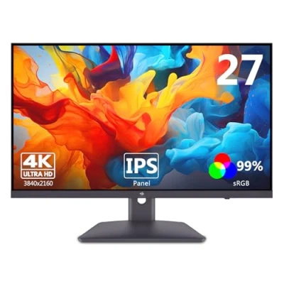 Image de Z Edge Écran PC 27&#039;&#039; IPS 4K UHD (3840x2160), FreeSync, Moniteur Bureau 16:9, 75 Hz, 5 ms, 2*HDMI2.0 &amp; 2*DP1.4, Inclinaison Réglable, Couleurs Ultra Réalistes Cadre Slim, VESA (DP Câble Inclus)