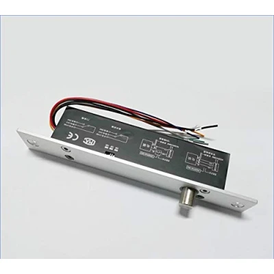 Image de MQEIANG 5 Fils de Verrouillage électrique Sortie magnétique avec minuterie DC12V Serrure à Larder Fail Safe Secure Bolt NC/NO (Color : NO Secure)