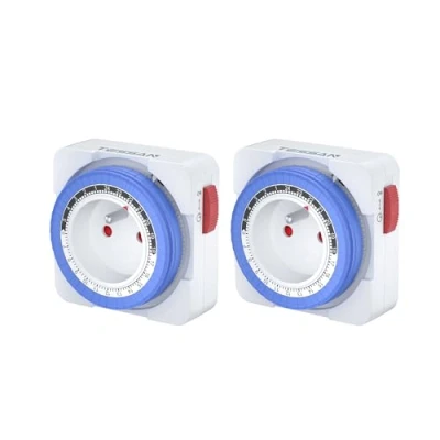 Image de TESSAN Prise Minuteur Programmable 24 Heures, Programmateur de Courant 3680W, Timer Electrique à 96 Segments, Intervalle 15 Minutes, Minuterie Cycle Quotidien, pour Lampes