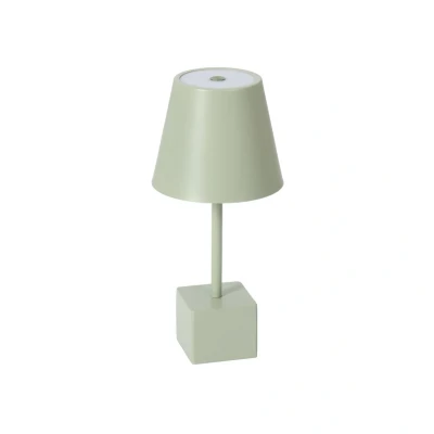 Image de Lindby lampe de table LED rechargeable Janea CUBE, vert, métal