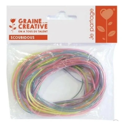 Image de Fils Scoubidous Graine Creative Multicolore Effet Nacré 12 pièces Sans Phtalates