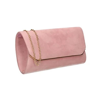 Image de SwankySwans Anny Rabat en Daim, Pochette, Sac à bandoulière Femme, Rose, Taille Unique