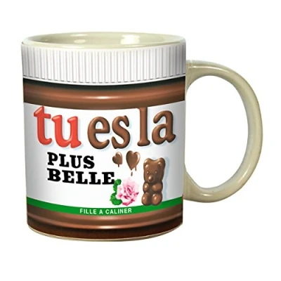 Image de Mug Céramique Sérigraphié Tu es la Plus Belle dans sa Boite