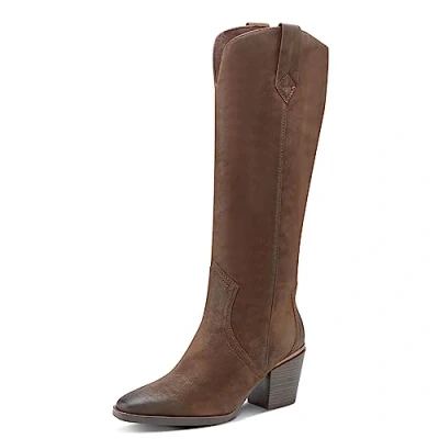 Image de MARCO TOZZI Femme 2 25583 41 Bottines Longues, Café Nubuck, 37 EU