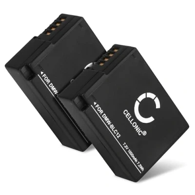 Image de 2x Batterie pour Panasonic Lumix DMC FZ1000, FZ200, FZ2000, FZ300, G5, G6, G7, G70, G81, GH2, GX8 DMW BLC12,